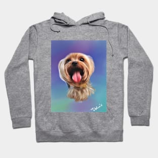 Yorkshire Terrier Puppy Dog Digital Oil Painting Hoodie